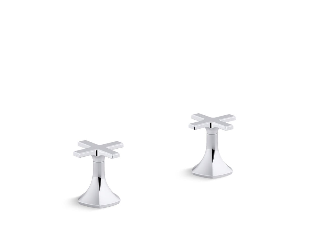 KOHLER K-27010-3-2MB Occasion Cross Bathroom Sink Faucet Handles - Vibrant Brushed Moderne Brass