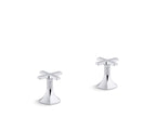 KOHLER K-27010-3-2MB Occasion Cross Bathroom Sink Faucet Handles - Vibrant Brushed Moderne Brass