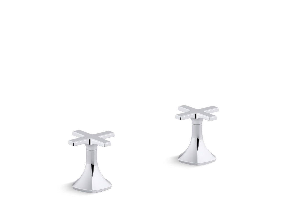 KOHLER K-27010-3-2MB Occasion Cross Bathroom Sink Faucet Handles - Vibrant Brushed Moderne Brass