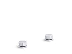 KOHLER K-27010-9-2MB Occasion Knob Bathroom Sink Faucet Handles - Vibrant Brushed Moderne Brass