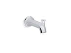 KOHLER K-27023-SN Occasion Wall-Mount Bath Spout With Straight Design And Diverter - Vibrant Polished Nickel