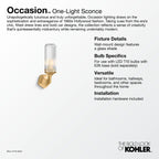 KOHLER K-31775-SC01-CPL Occasion One-Light Sconce - Polished Chrome