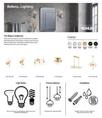KOHLER K-31766-CH10-2GL Bellera 38" Linear Chandelier - Brushed Moderne Brass