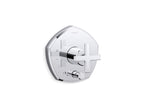 KOHLER K-T27044-3-CP Occasion Rite-Temp Valve Trim With Push-Button Diverter And Cross Handle - Polished Chrome