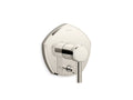 KOHLER K-T27044-4-SN Occasion Rite-Temp Valve Trim With Push-Button Diverter And Lever Handle - Vibrant Polished Nickel