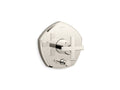 KOHLER K-T27044-3-SN Occasion Rite-Temp Valve Trim With Push-Button Diverter And Cross Handle - Vibrant Polished Nickel