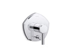 KOHLER K-T27044-4-CP Occasion Rite-Temp Valve Trim With Push-Button Diverter And Lever Handle - Polished Chrome