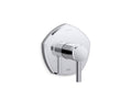 KOHLER K-TS27043-4-CP Occasion Rite-Temp Valve Trim With Lever Handle - Polished Chrome