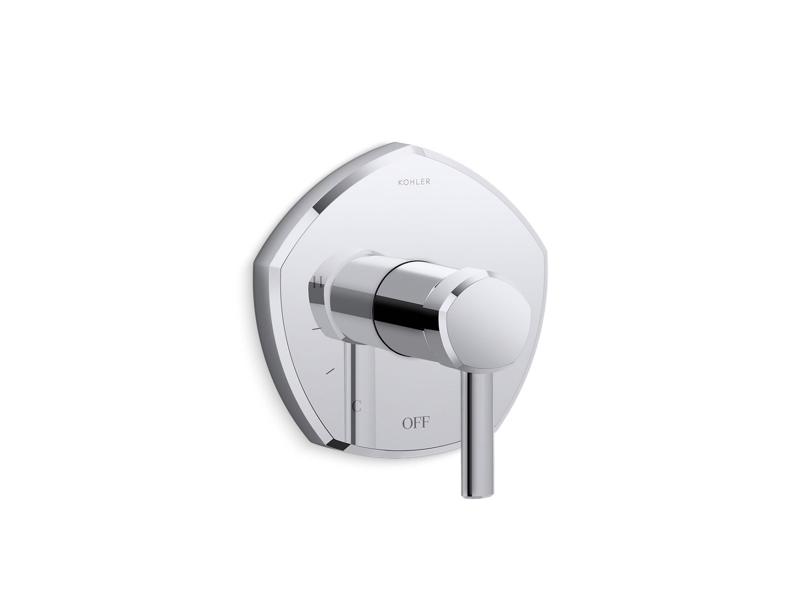 KOHLER K-TS27043-4-CP Occasion Rite-Temp Valve Trim With Lever Handle - Polished Chrome