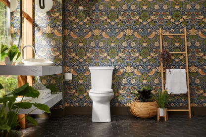 KOHLER K-3814-RA-0 Corbelle Two-Piece Elongated Toilet With Skirted Trapway, 1.28 Gpf In White