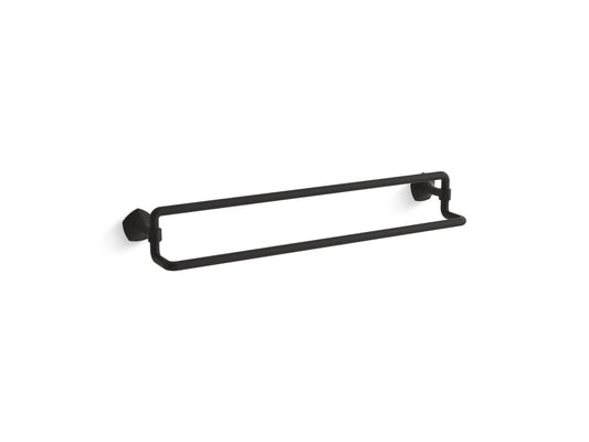 KOHLER K-27062-BL Occasion 24" Double Towel Bar In Matte Black