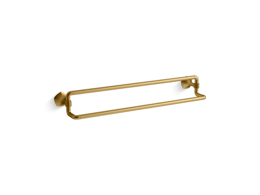 KOHLER K-27062-2MB Occasion 24" Double Towel Bar In Vibrant Brushed Moderne Brass