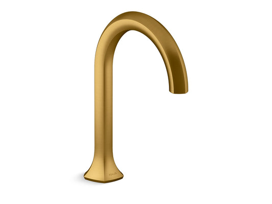 KOHLER K-27016-2MB Occasion Deck-Mount Bath Spout With Cane Design In Vibrant Brushed Moderne Brass