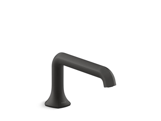 KOHLER K-27017-BL Occasion Deck-Mount Bath Spout With Straight Design In Matte Black