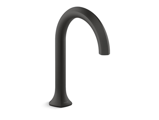 KOHLER K-27016-BL Occasion Deck-Mount Bath Spout With Cane Design In Matte Black