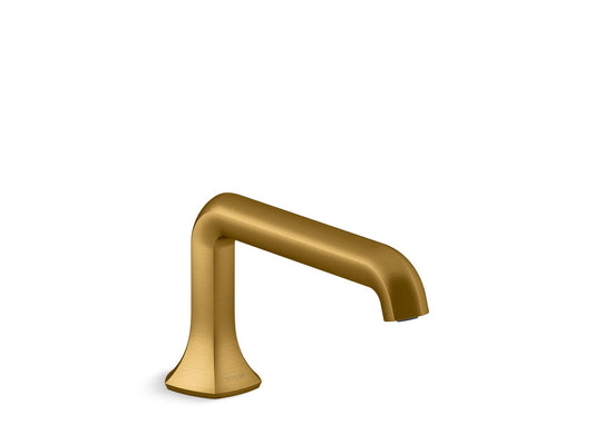 KOHLER K-27017-2MB Occasion Deck-Mount Bath Spout With Straight Design In Vibrant Brushed Moderne Brass