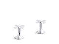 KOHLER K-27018-3-CP Occasion Deck-Mount Bath Faucet Handles With Cross Design In Polished Chrome
