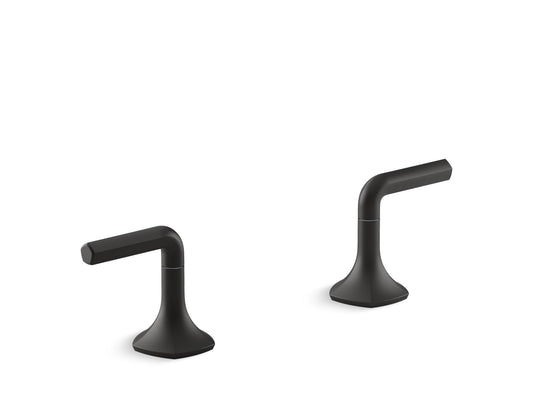 KOHLER K-27018-4-BL Occasion Deck-Mount Bath Faucet Handles With Lever Design In Matte Black