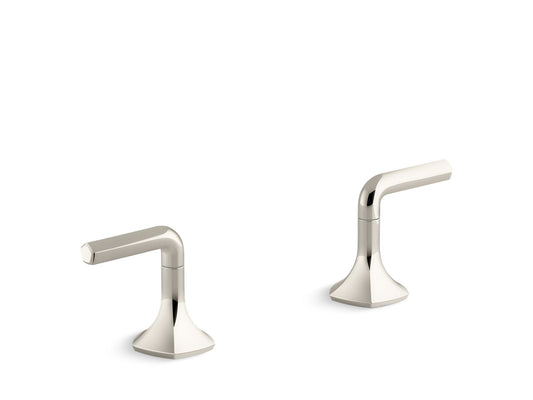 KOHLER K-27018-4-SN Occasion Deck-Mount Bath Faucet Handles With Lever Design In Vibrant Polished Nickel