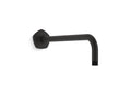 KOHLER K-27126-BL Occasion Wall-Mount Rainhead Arm And Flange - Matte Black