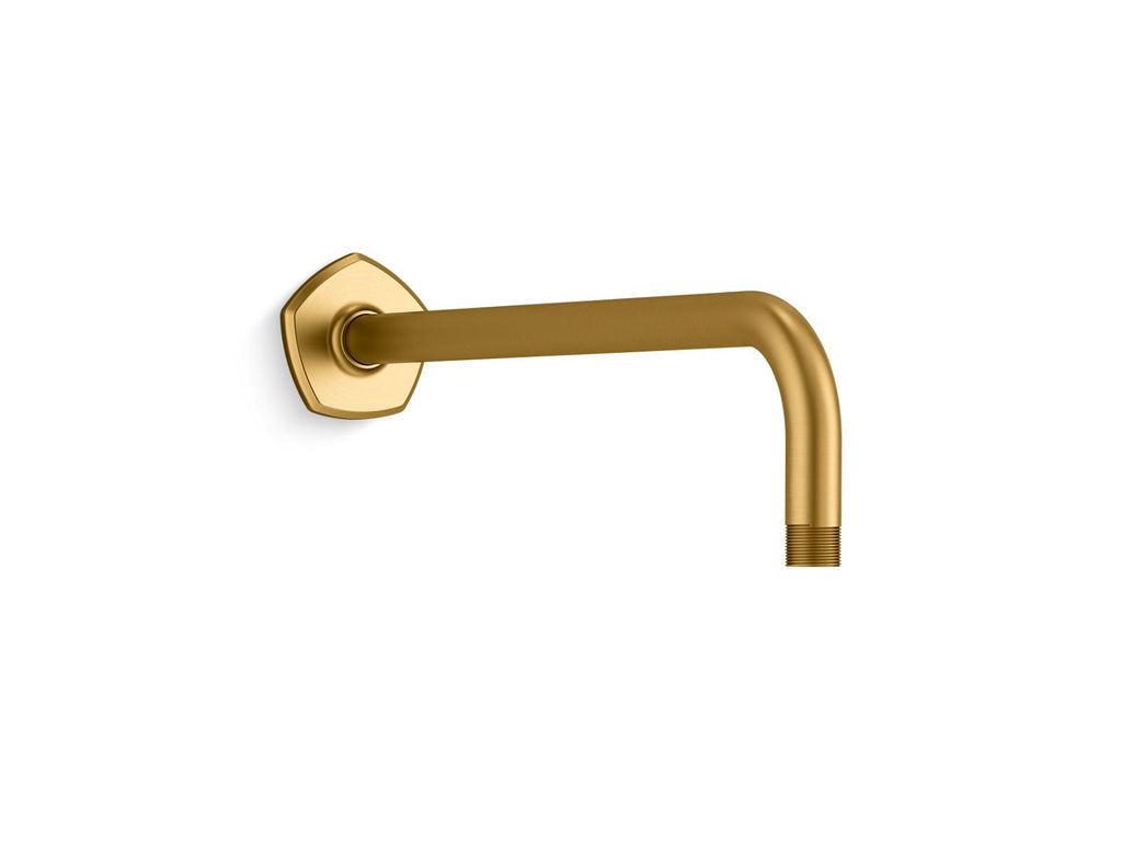 KOHLER K-27126-2MB Occasion Wall-Mount Rainhead Arm And Flange - Vibrant Brushed Moderne Brass