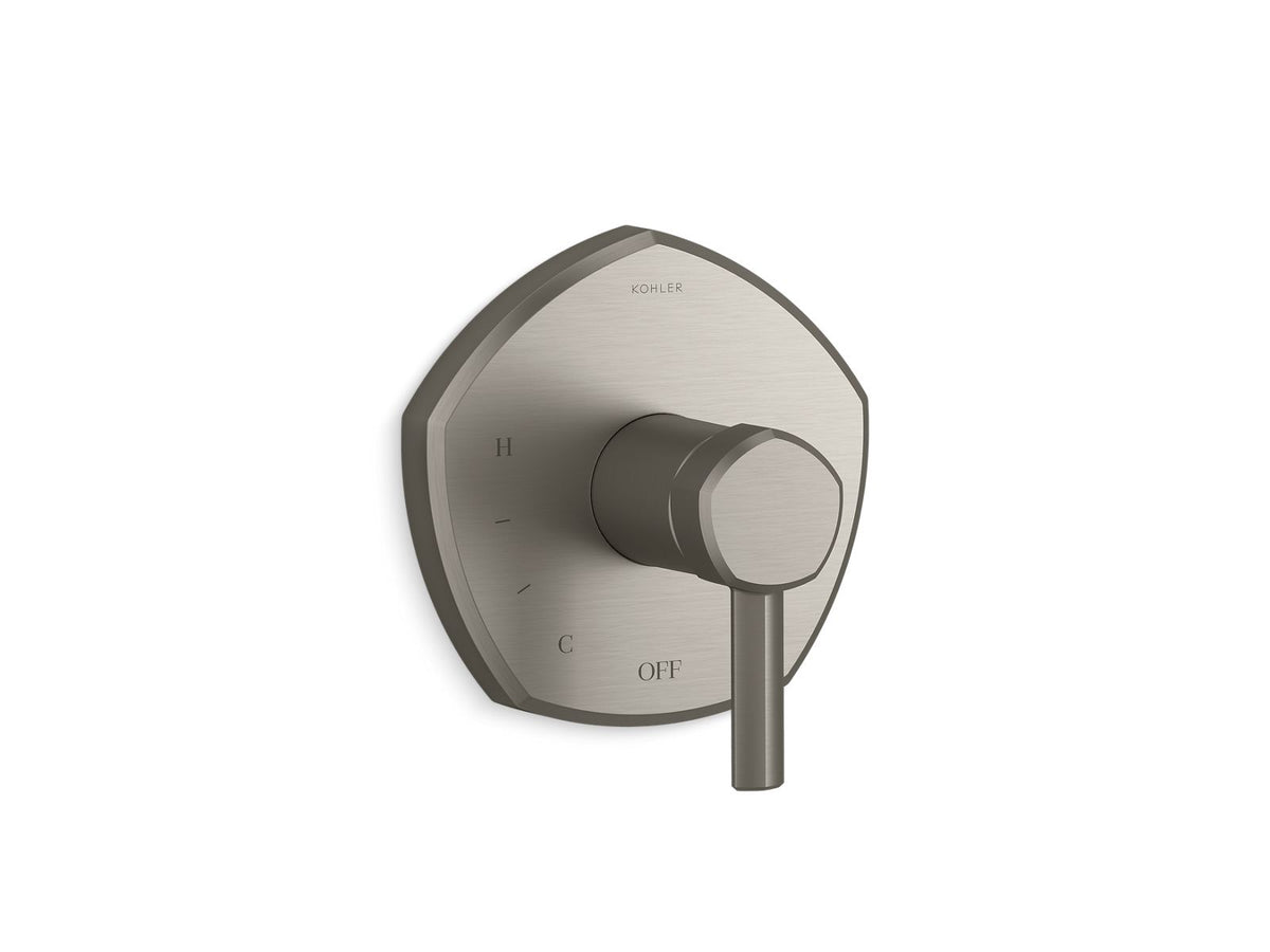 KOHLER K-TS27043-4-BN Occasion Rite-Temp Valve Trim With Lever Handle - Vibrant Brushed Nickel