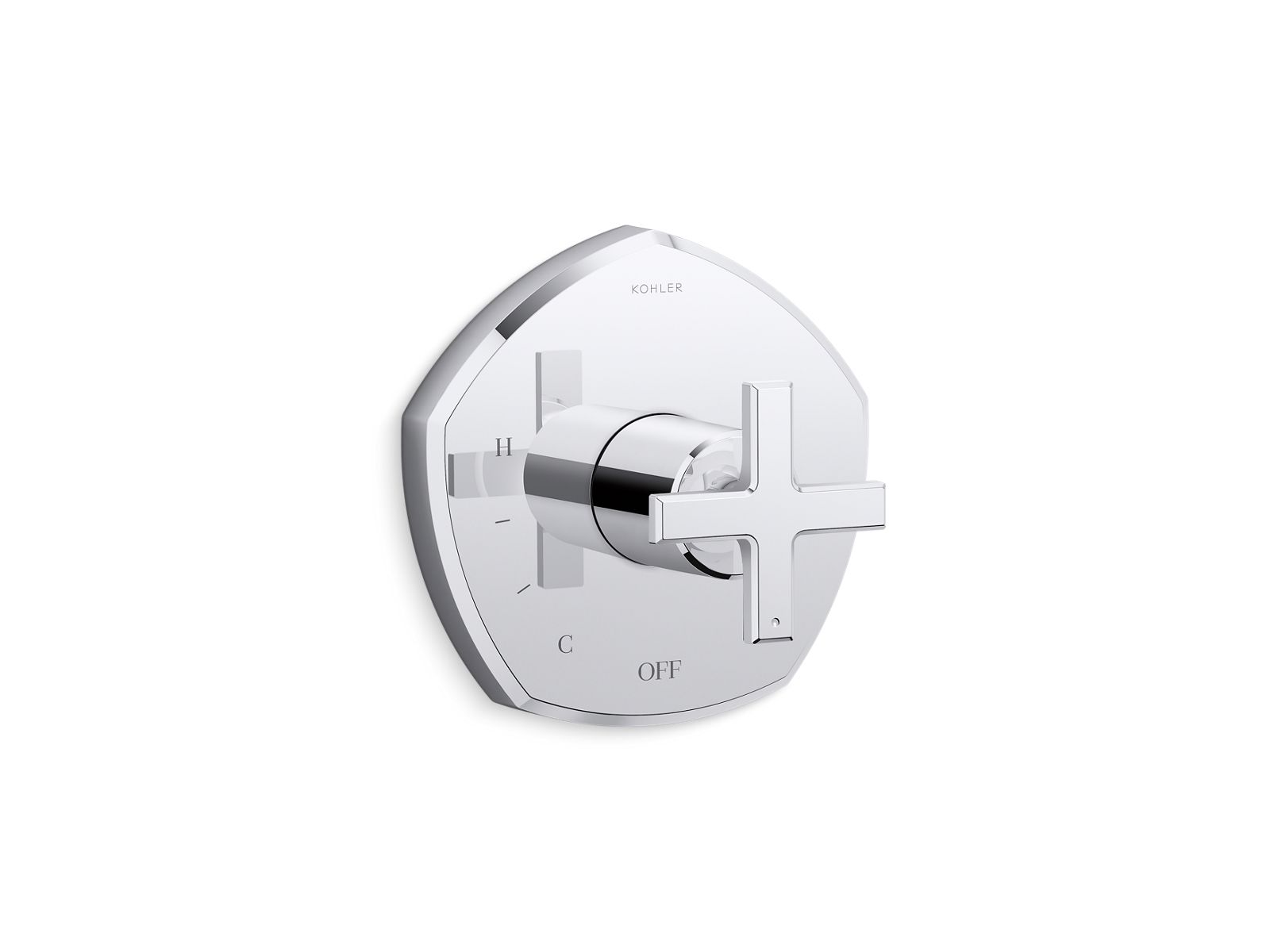 KOHLER K-TS27043-3-CP Occasion Rite-Temp Valve Trim With Cross Handle - Polished Chrome