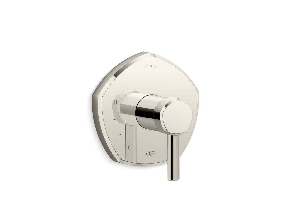 KOHLER K-TS27043-4-SN Occasion Rite-Temp Valve Trim With Lever Handle - Vibrant Polished Nickel