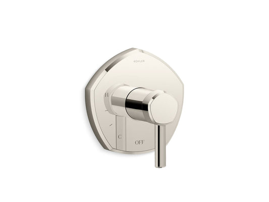 KOHLER K-TS27043-4-SN Occasion Rite-Temp valve trim with lever handle - Vibrant Polished Nickel