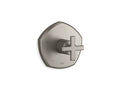 KOHLER K-TS27043-3-BN Occasion Rite-Temp Valve Trim With Cross Handle - Vibrant Brushed Nickel