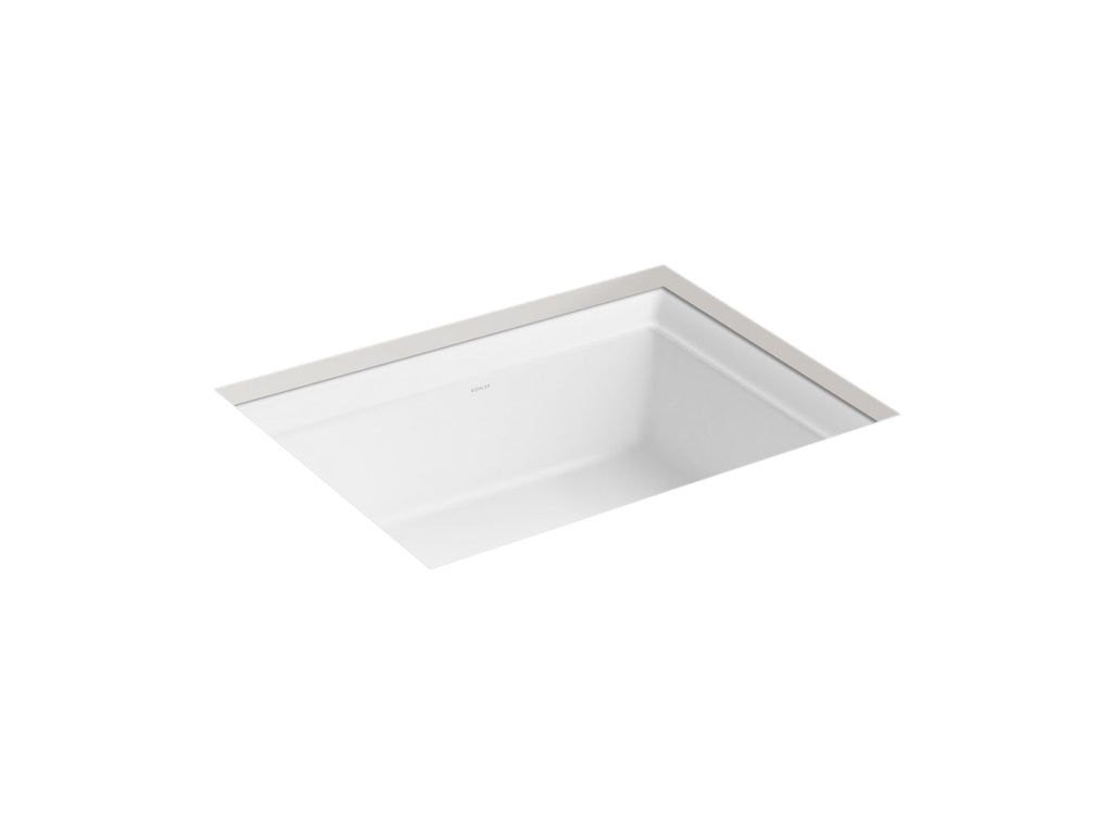 KOHLER K-21783-0 Artifacts 21-1/4" Rectangular Undermount Bathroom Sink - White