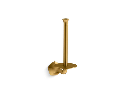 KOHLER K-27064-2MB Occasion Vertical Toilet Paper Holder In Vibrant Brushed Moderne Brass