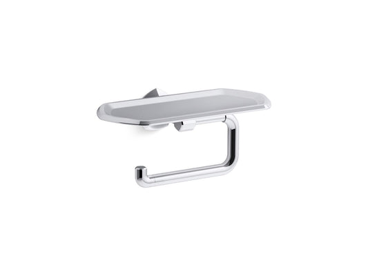 KOHLER K-27128-CP Occasion Toilet Paper Holder With Tray In Polished Chrome