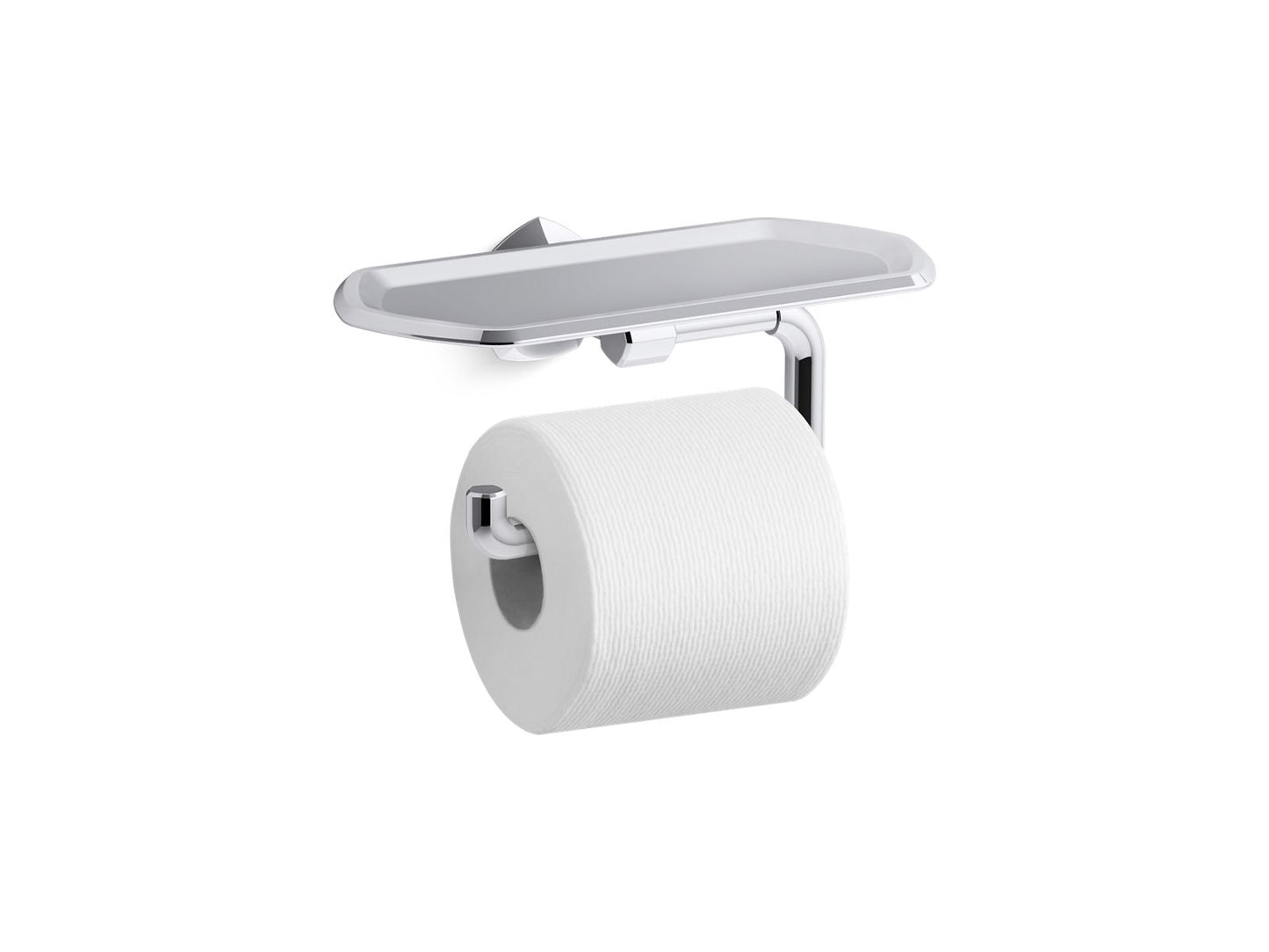 KOHLER K-27128-BN Occasion Toilet Paper Holder With Tray In Vibrant Brushed Nickel