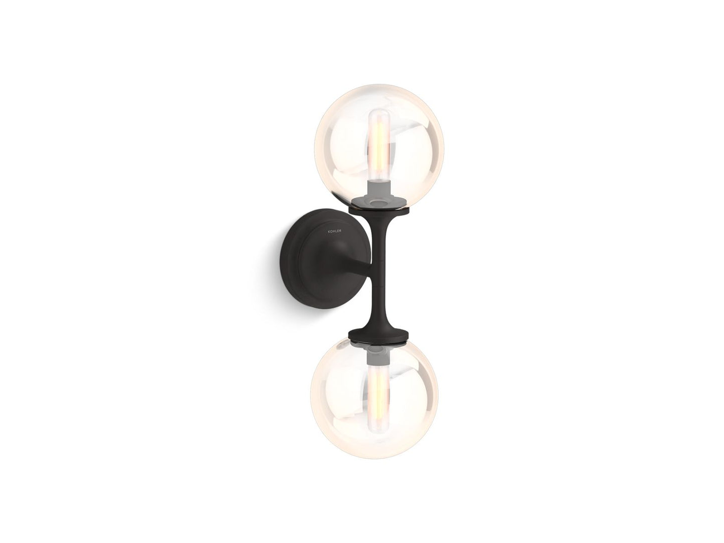 KOHLER K-31762-SC02-BLL Bellera Two-Light Sconce In Matte Black