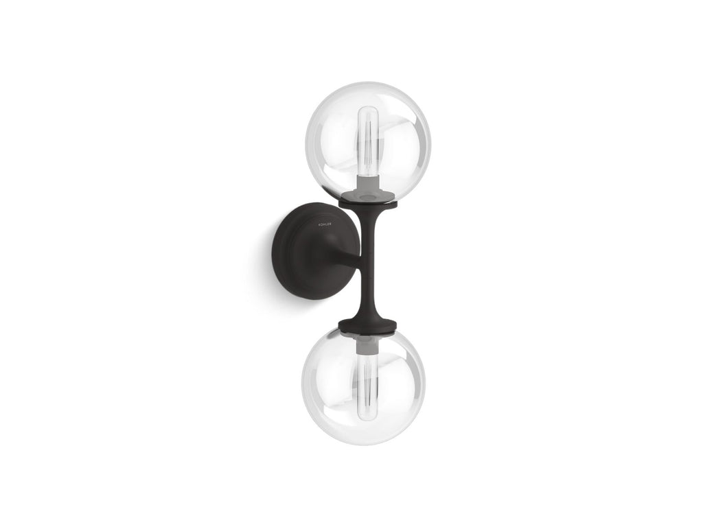 KOHLER K-31762-SC02-BLL Bellera Two-Light Sconce - Matte Black