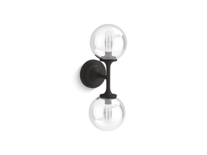 KOHLER K-31762-SC02-BLL Bellera Two-light sconce - Matte Black