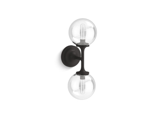 KOHLER K-31762-SC02-BLL Bellera Two-light sconce - Matte Black