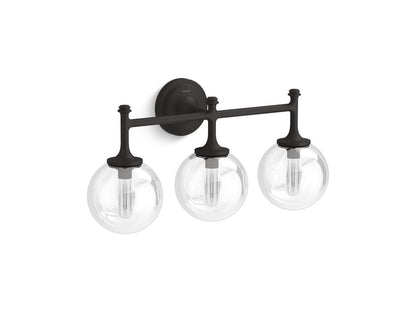 KOHLER K-31763-SC03-BLL Bellera Three-light sconce - Matte Black