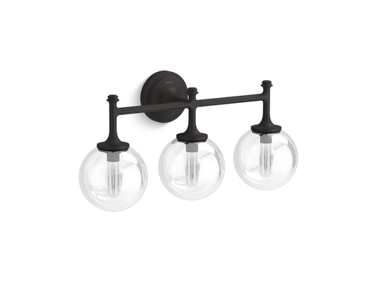 KOHLER K-31763-SC03-BLL Bellera Three-light sconce - Matte Black