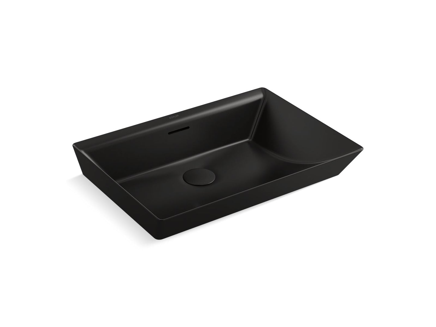 KOHLER K-21060-HB1 Brazn 23" Rectangular Vessel Bathroom Sink In Honed Black