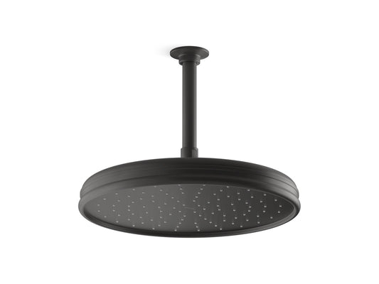 KOHLER K-13694-BL Traditional 12" Single-Function Rainhead, 2.5 Gpm In Matte Black