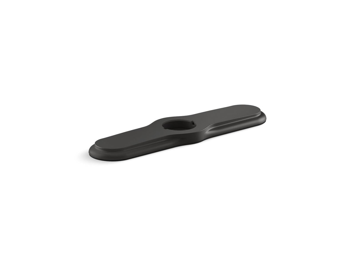 KOHLER K-99272-BL 3-Hole Kitchen Faucet Escutcheon - Matte Black