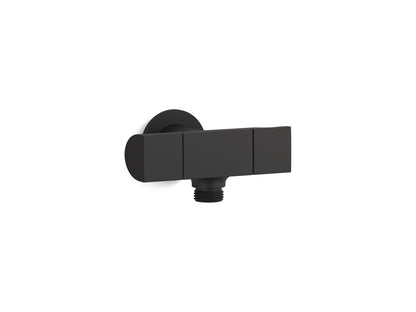 KOHLER K-98355-BL Exhale Wall-mount handshower holder with supply elbow and volume control - Matte Black