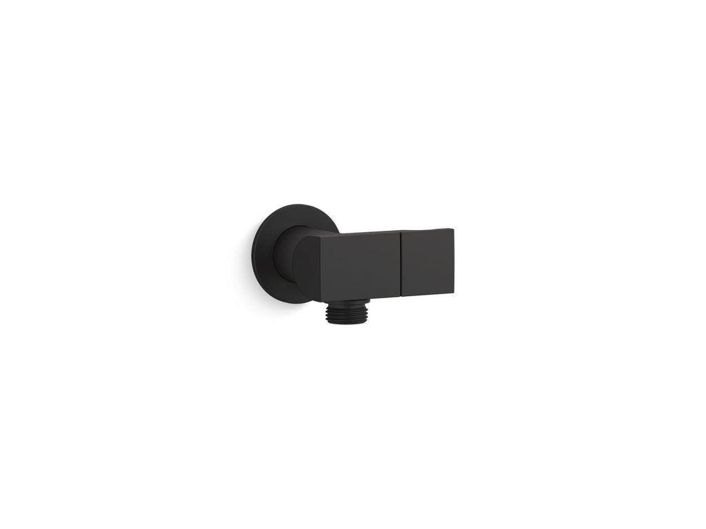 KOHLER K-98354-BL Exhale Wall-Mount Handshower Holder With Supply Elbow And Check Valve - Matte Black