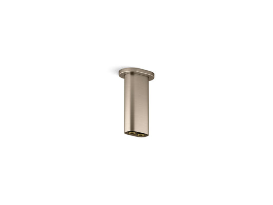 KOHLER K-26325-BV Statement 5" Ceiling-Mount Two-Function Rainhead Arm And Flange In Vibrant Brushed Bronze