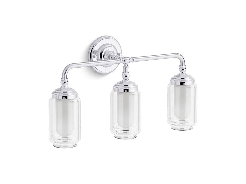 KOHLER K-32806-SC03-CPL Artifacts Three-Light Sconce - Polished Chrome