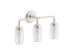 KOHLER K-32806-SC03-SNL Artifacts Three-Light Sconce - Polished Nickel