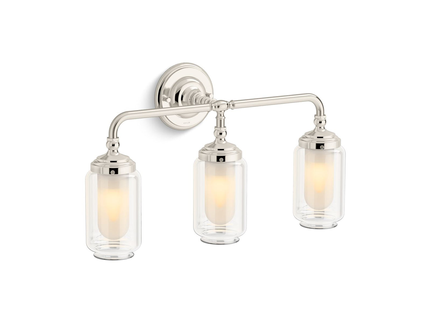 KOHLER K-32806-SC03-SNL Artifacts Three-Light Sconce In Polished Nickel