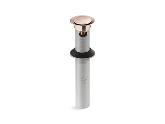 KOHLER K-25322-RGD Clicker Drain With Overflow In Vibrant Rose Gold